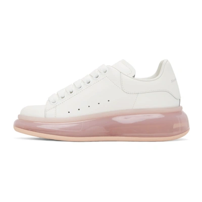 Shop Alexander Mcqueen White & Pink Clear Sole Oversized Sneakers In 9053 Wh/rsg