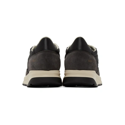 Shop Common Projects Black And Grey Track Classic Low Sneakers In 7547 Black