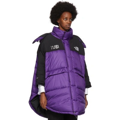 Mm6 Maison Margiela X The North Face 700 Fill Power Down Circle Puffer Coat  In Purple | ModeSens