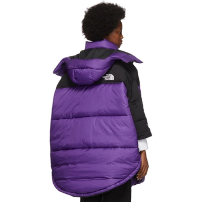 MM6 MAISON MARGIELA PURPLE THE NORTH FACE EDITION DOWN CIRCLE COAT