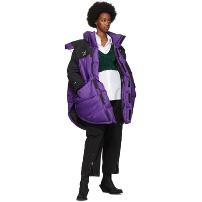 MM6 MAISON MARGIELA PURPLE THE NORTH FACE EDITION DOWN CIRCLE COAT