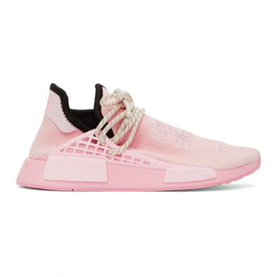 Shop Adidas Originals By Pharrell Williams Pink Hu Nmd Sneakers