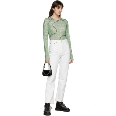 Shop Agolde White 90's Pinch Waist High Rise Jeans In Porcelain