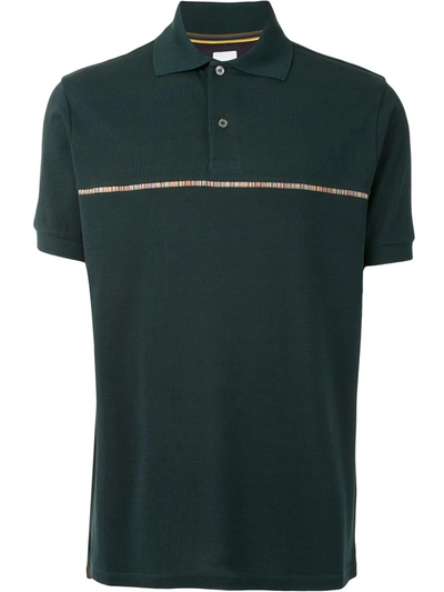 Shop Paul Smith Signature Stripe Polo Shirt In Green