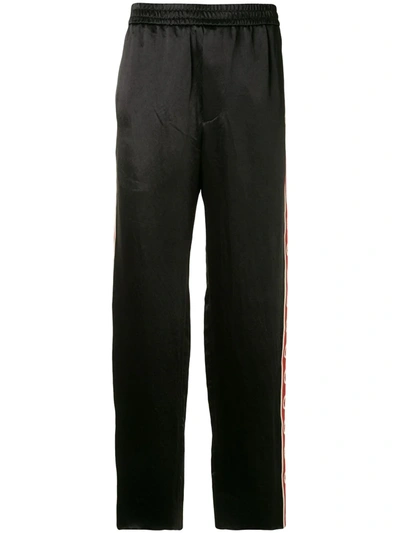 Shop Gucci Track Style Trousers In Black
