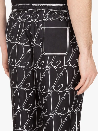 Shop Dolce & Gabbana Logo Print Pyjama Trousers In Black