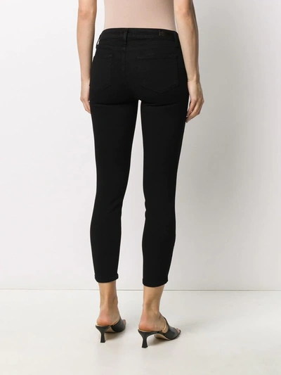 Shop Paige Skinny Fit Cropped Jeans In Black