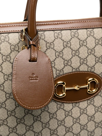 Shop Gucci Horsebit 1955 Duffle Bag In Brown