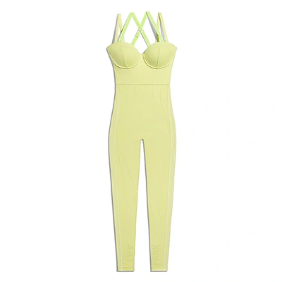 Pre-owned Adidas Originals  Ivy Park Knit Catsuit Yellow Tint