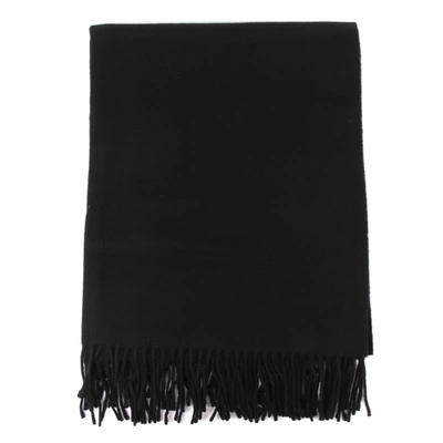 Shop Etudes Studio Virgin Wool Scarf With Fringes In Black