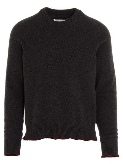 Shop Maison Margiela Contrasting Inlay Sweater In Grey