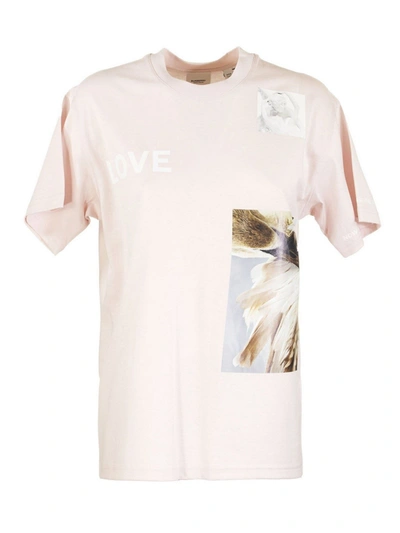 Shop Burberry Shakespeare's Quotes Printed T-shirt In Pink