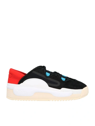 Shop Y-3 Hokori Ii Sneakers In Black Ecru And Red In Multi