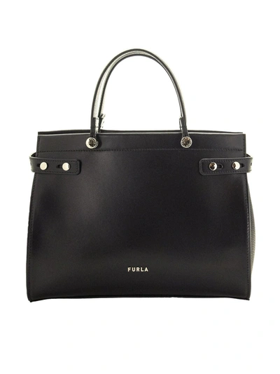 Shop Furla Medium Tote In Black