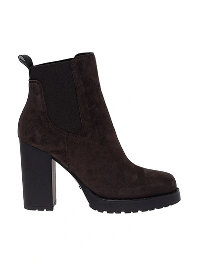 Shop Hogan Chelsea H542 Ankle Boots In Brown