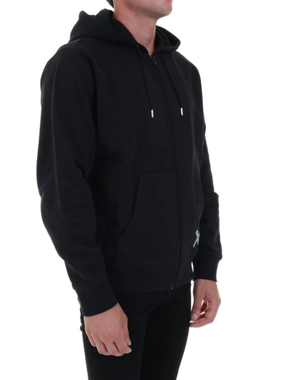 Shop Kenzo Sport Little X Zipped Hooded Sweatshirt In Black