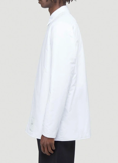 Shop Maison Margiela Recycled Padded Shirt Jacket In White