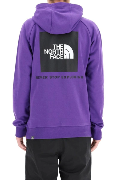 Shop The North Face Raglan Redbox Logo Hoodie In Purple