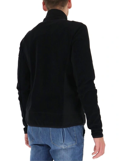 Shop Moncler Grenoble Zipped Mock Neck Sweatshirt In Black