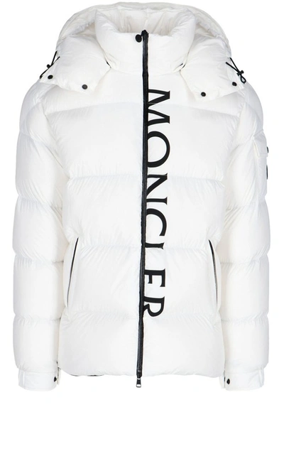 Shop Moncler Maures Hooded Down Jacket In White