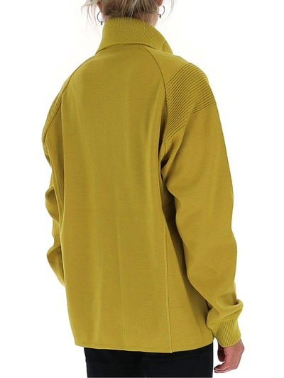 Shop Issey Miyake Knitted Jacket In Yellow