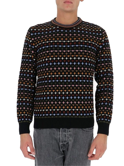 Shop Missoni Crewneck Knitted Pullover In Multi