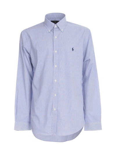 Shop Polo Ralph Lauren Striped Shirt In Blue