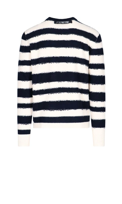 Shop Diesel Striped Crewneck Sweater In Multi