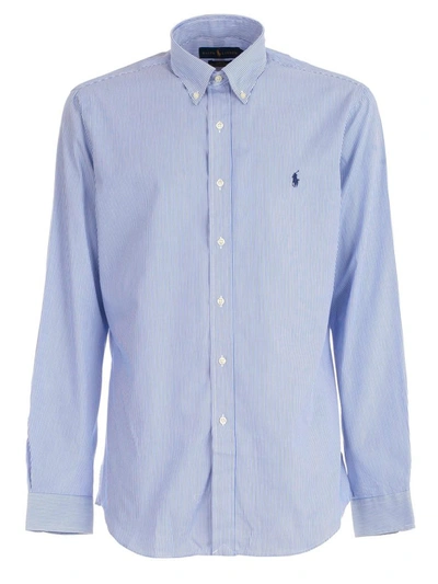 Shop Polo Ralph Lauren Striped Shirt In Blue