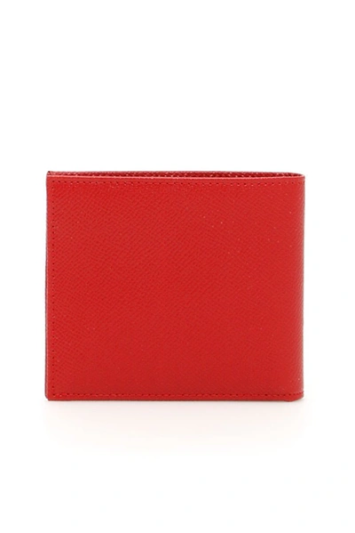 Shop Dolce & Gabbana Dog Print Wallet In Red