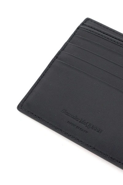 Shop Alexander Mcqueen Graffiti Logo Bifold Wallet In Black