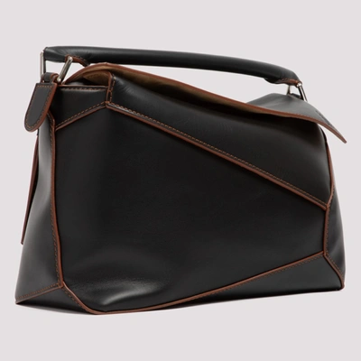 Shop Loewe Puzzle Large Shoulder Bag In Black