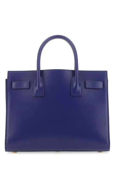 Shop Saint Laurent Classic Sac De Jour Baby Tote Bag In Blue