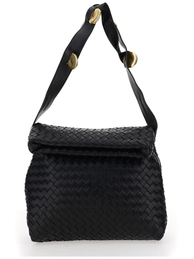 Shop Bottega Veneta Bv Fold Shoulder Bag In Black