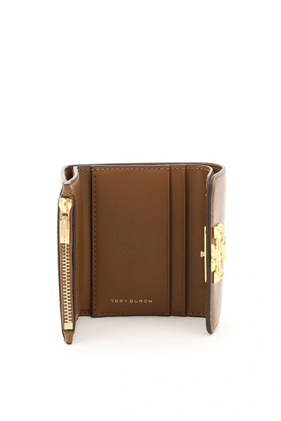 Shop Tory Burch Eleanor Mini Wallet In Brown
