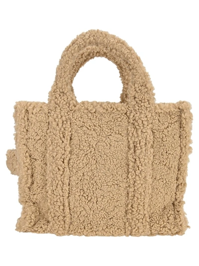 Shop Marc Jacobs The Teddy Small Traveler Tote Bag In Beige