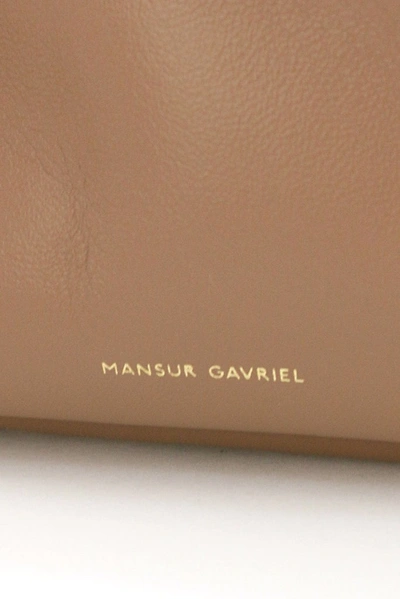 Shop Mansur Gavriel Mini Cloud Clutch In Beige