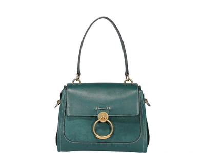 Shop Chloé Tess Day Small Shoulder Bag In Green