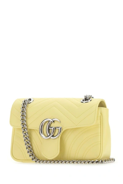 Shop Gucci Gg Marmont Mini Bag In Yellow