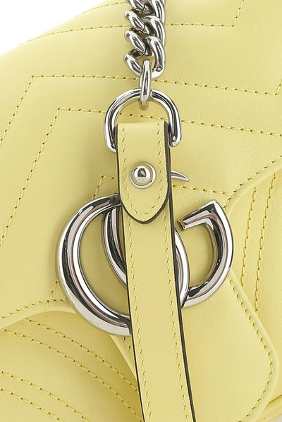Shop Gucci Gg Marmont Mini Bag In Yellow