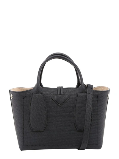 Shop Longchamp Small Roseau Top Handle Bag In Black