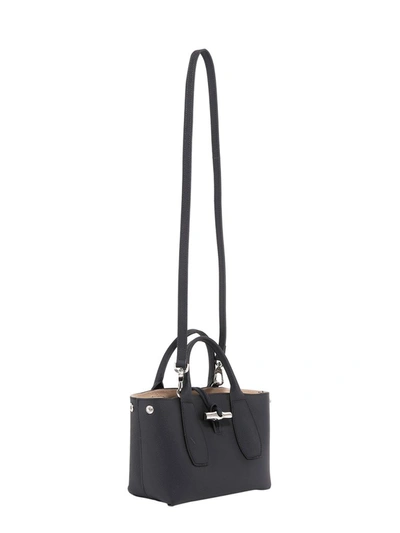 Shop Longchamp Small Roseau Top Handle Bag In Black