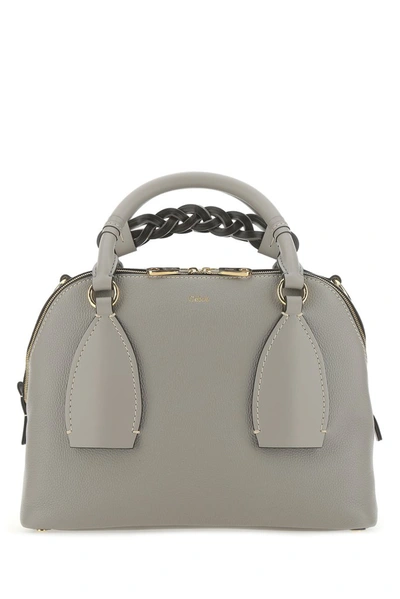 Shop Chloé Daria Medium Shoulder Bag In Grey