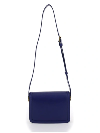 Shop Saint Laurent Solferino Small Satchel Bag In Blue