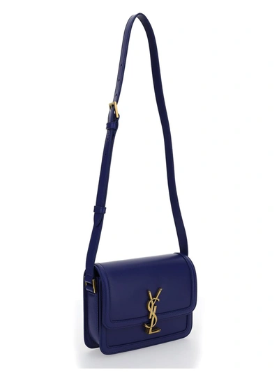 Shop Saint Laurent Solferino Small Satchel Bag In Blue