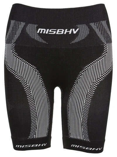 Shop Misbhv Logo Intarsia Biker Shorts In Black