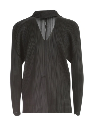 Shop Issey Miyake Pleats Please By  Pleated Jacket In Black