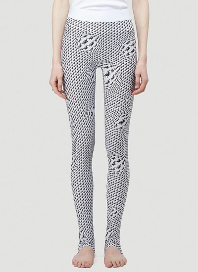 Shop Marine Serre Lizard Printed Leggings In White