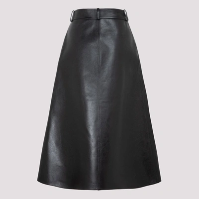 Shop Balenciaga Front Kick Skirt In Black