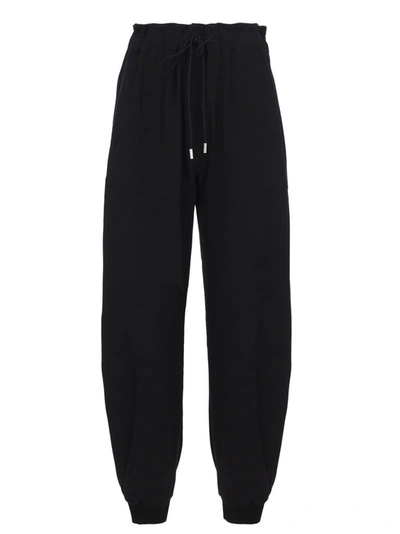 Shop Chloé Drawstring Waist Jogging Pants In Black